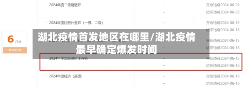 湖北疫情首发地区在哪里/湖北疫情最早确定爆发时间-第2张图片